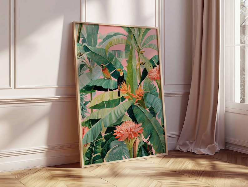 1pc Retro Tropical Canvas Post - огляд і ціна Office Furniture And Design
