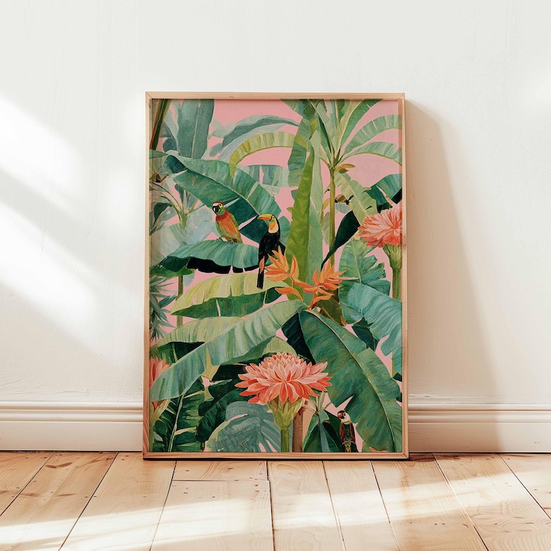 1pc Retro Tropical Canvas Post - огляд і ціна Office Furniture And Design