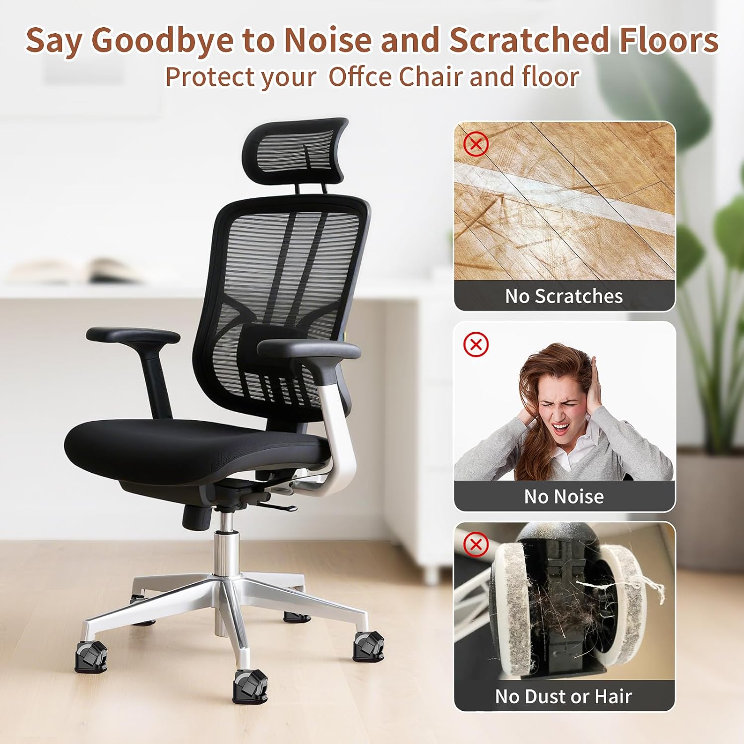 5PCS Chair Leg Protectors Offi - огляд і ціна Office Furniture Loft