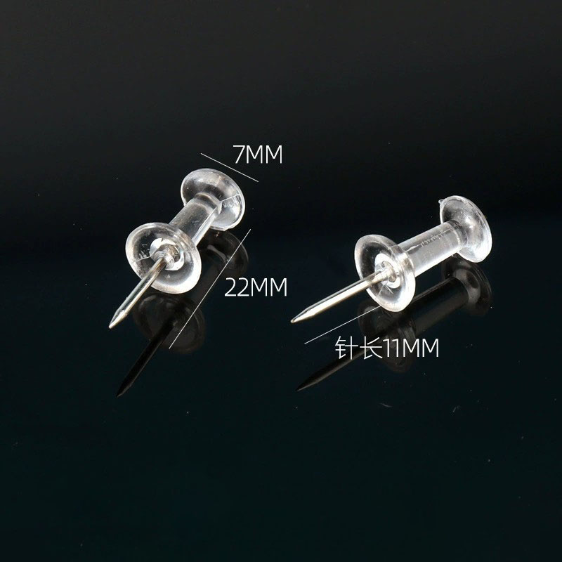 50PCS Push Pins Clear Multicol - огляд і ціна Office Furniture Online