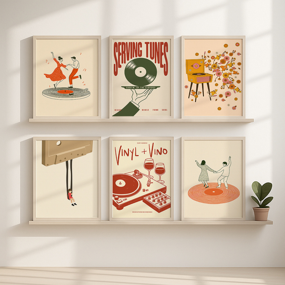 1pc Vintage Music Canvas Poste - огляд і ціна Office Furniture And Design