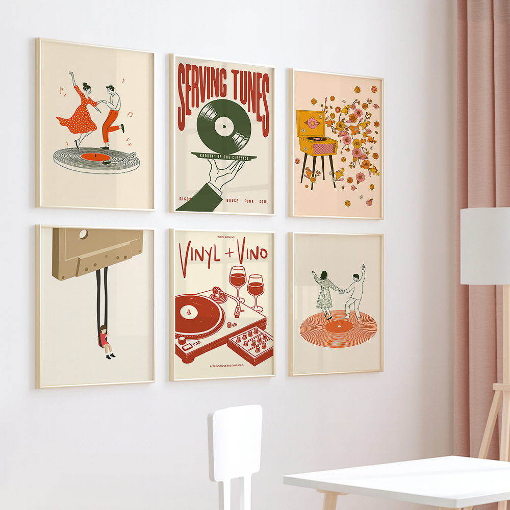 1pc Vintage Music Canvas Poste - огляд і ціна Office Furniture And Design