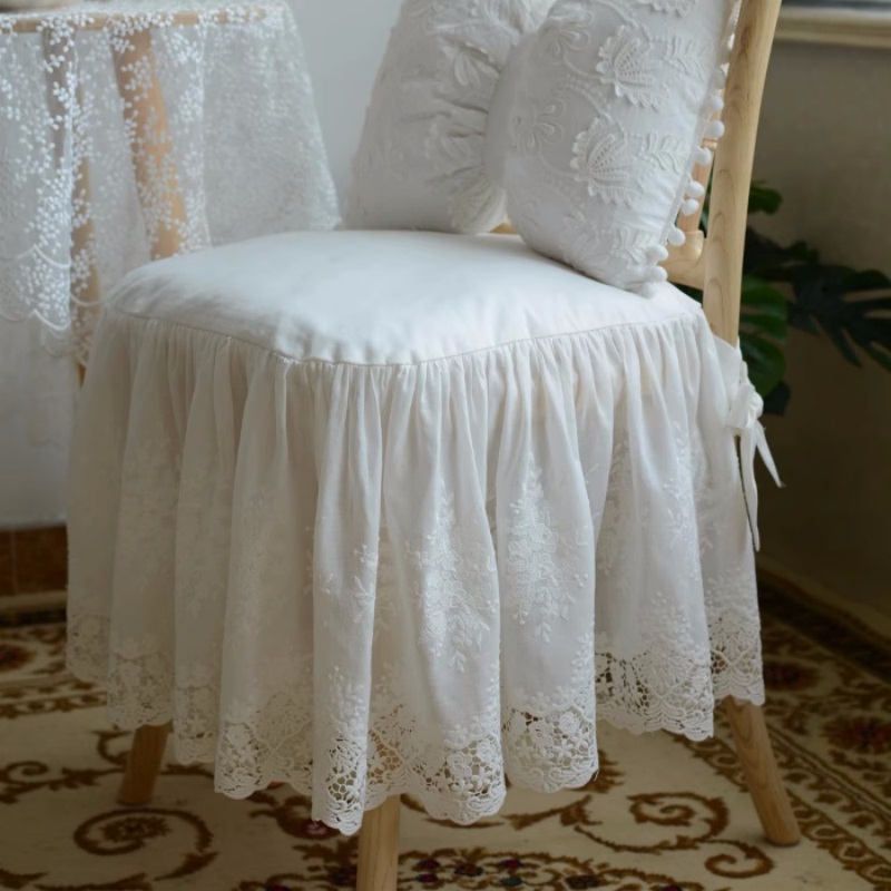 European Style White Lace Embr - огляд і ціна Visitor Chair Padded