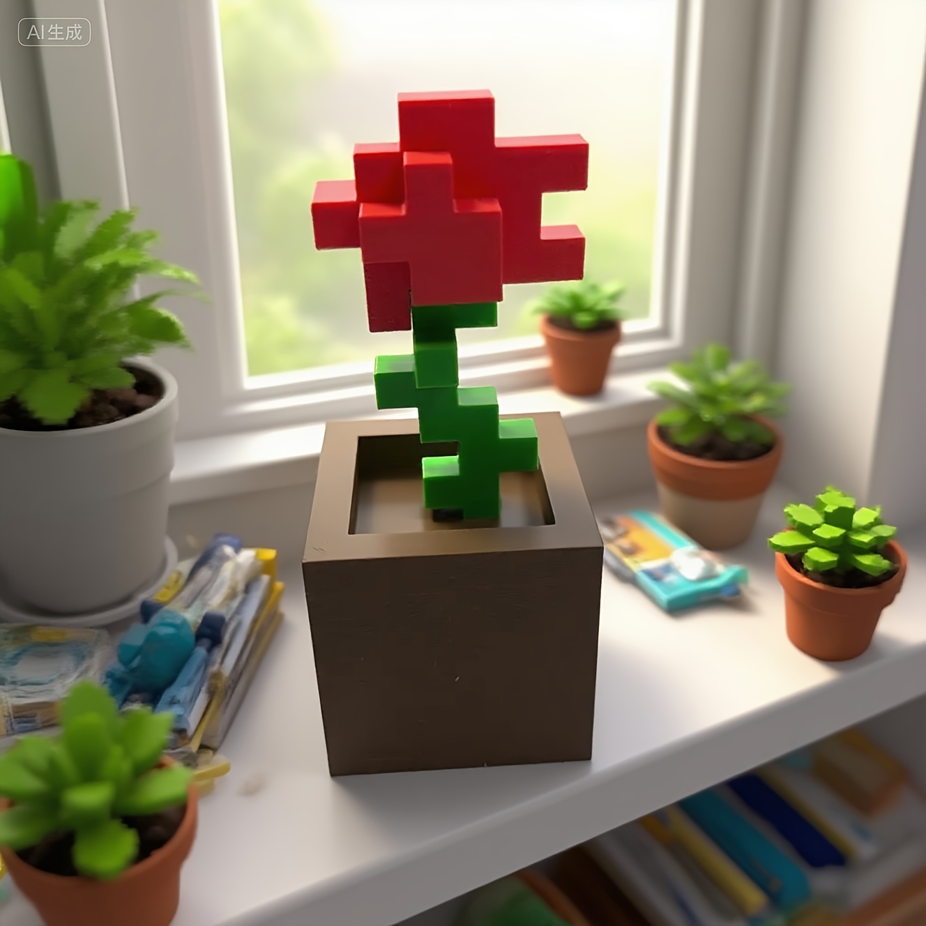 1 Piece Pixel Rose Flower Orna - огляд і ціна Office Furniture Hon