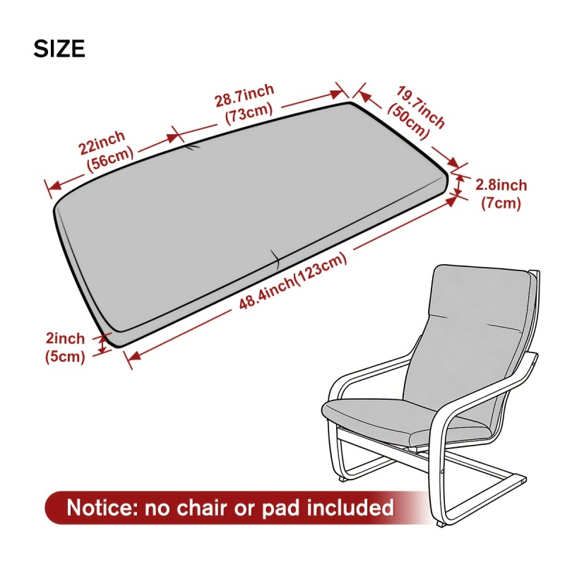 1Pc Jacquard Poang Chair Pad S - огляд і ціна Visitor Chair Padded