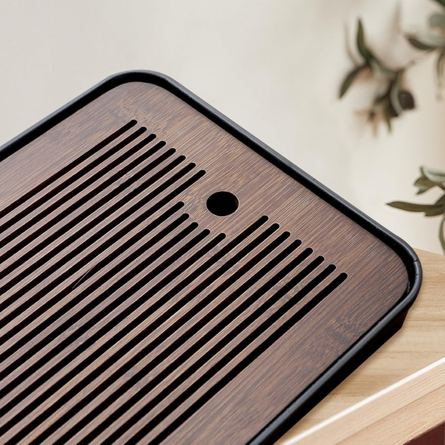 Natural Bamboo Tea Tray with H - огляд і ціна Office Furniture Used